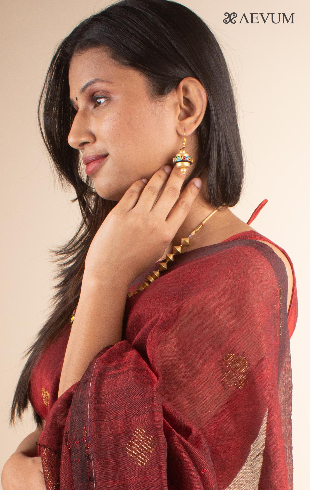 Terracotta Handmade Necklace Set - 4411 Jewellery AEVUM