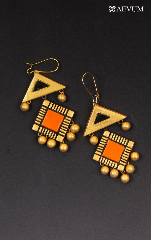 Terracotta Handmade Earrings - 4417 Jewellery Kasturi Sengupta   