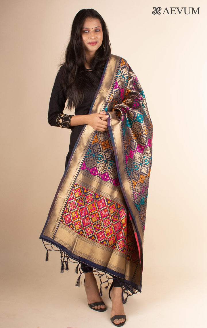 Banarasi Alfi Katan Silk Dupatta - 4421 - AEVUM