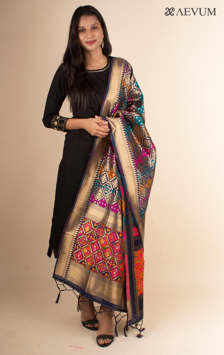 Banarasi Alfi Katan Silk Dupatta - 4421 - AEVUM