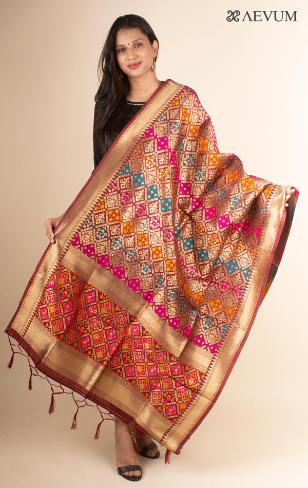 Banarasi Alfi Katan Silk Dupatta - 4428 Dupatta AEVUM 2   