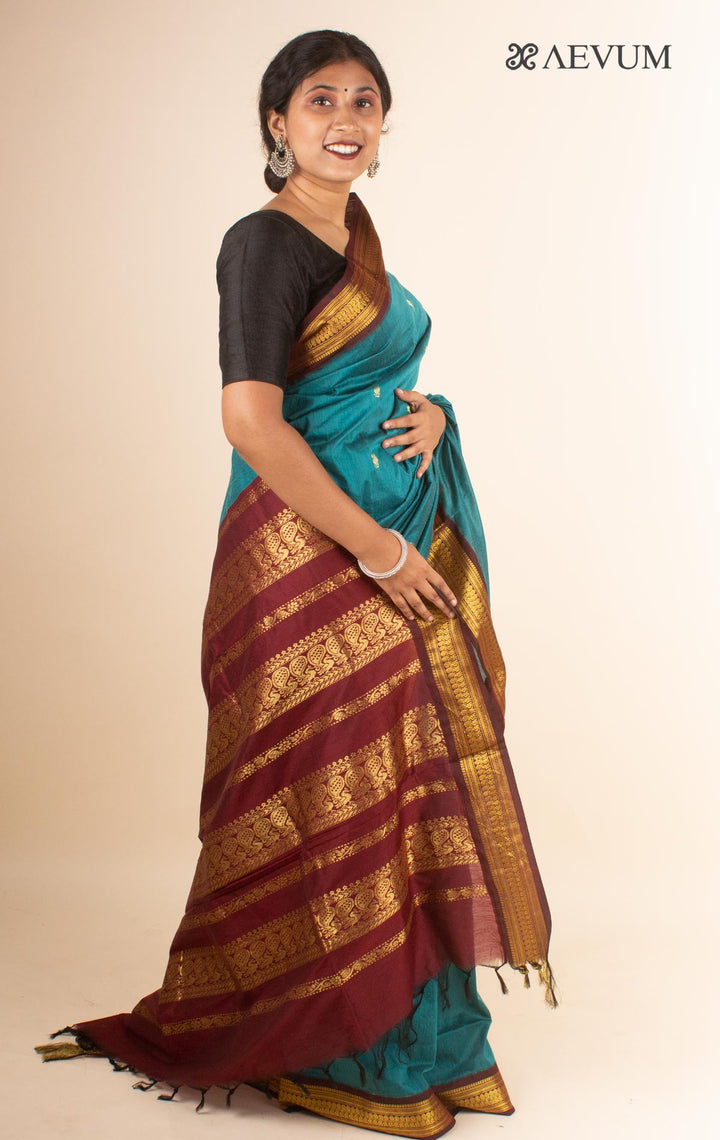 Kalyani South Cotton Silk Handloom Saree with Blouse Piece - 4475 Saree T Umarali   