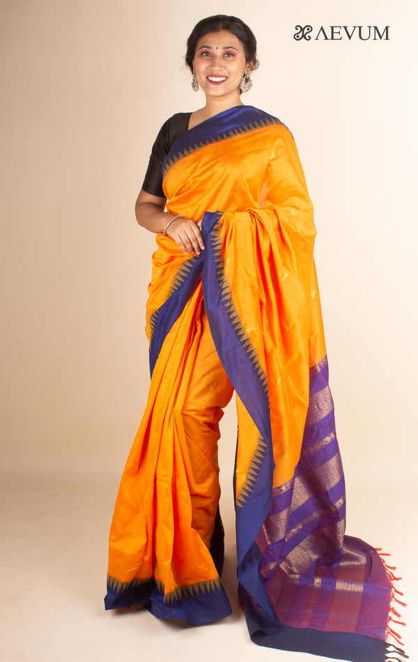 Kalyani South Cotton Silk Handloom Saree with Blouse Piece - 4479 - AEVUM