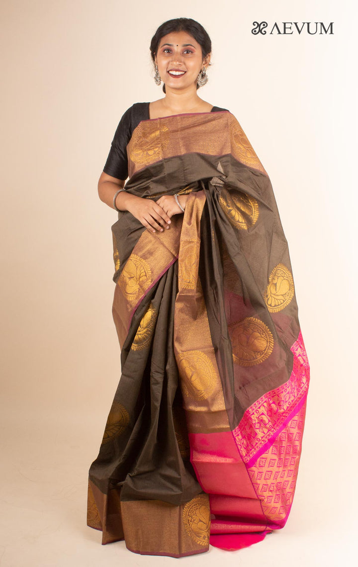 Chanderi Kuppadam South Cotton Silk Saree - 4484 - AEVUM