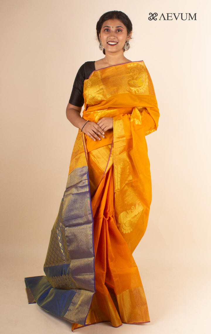 Chanderi Kuppadam South Cotton Silk Saree - 4485 - AEVUM
