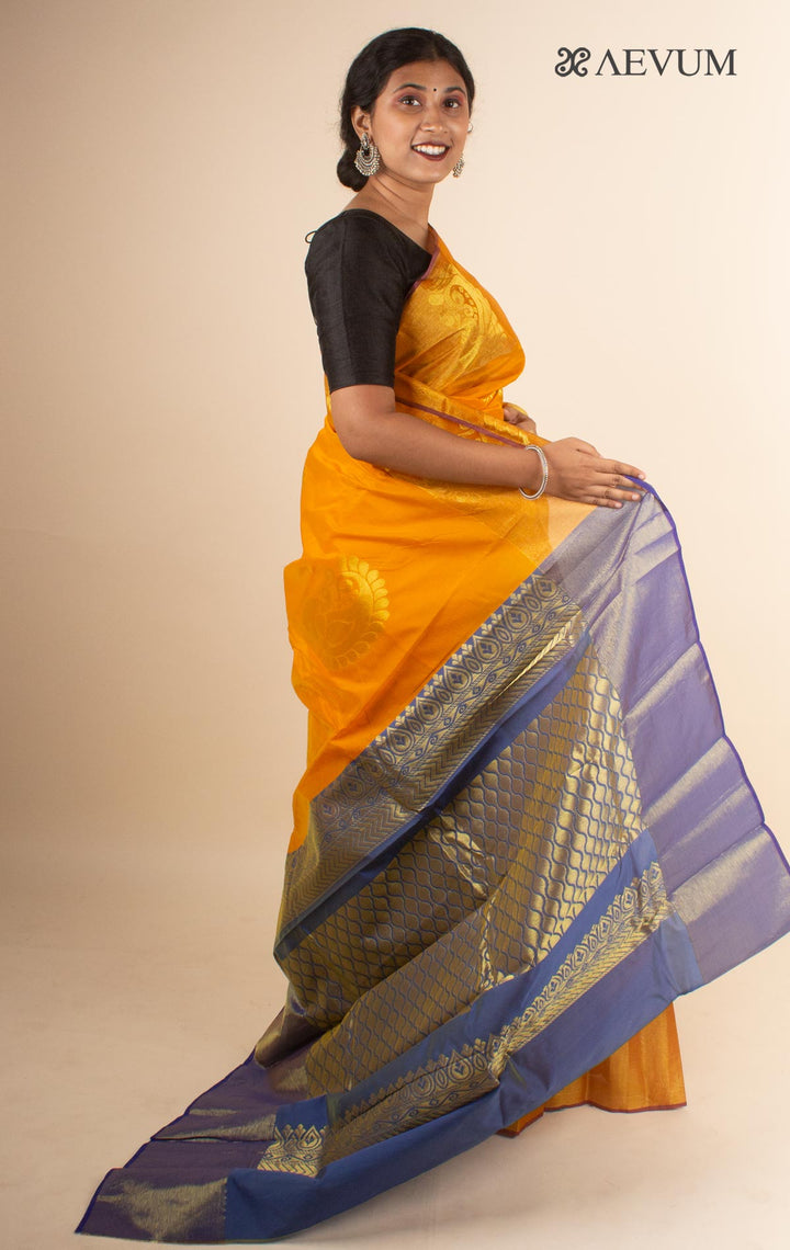 Chanderi Kuppadam South Cotton Silk Saree - 4485 - AEVUM