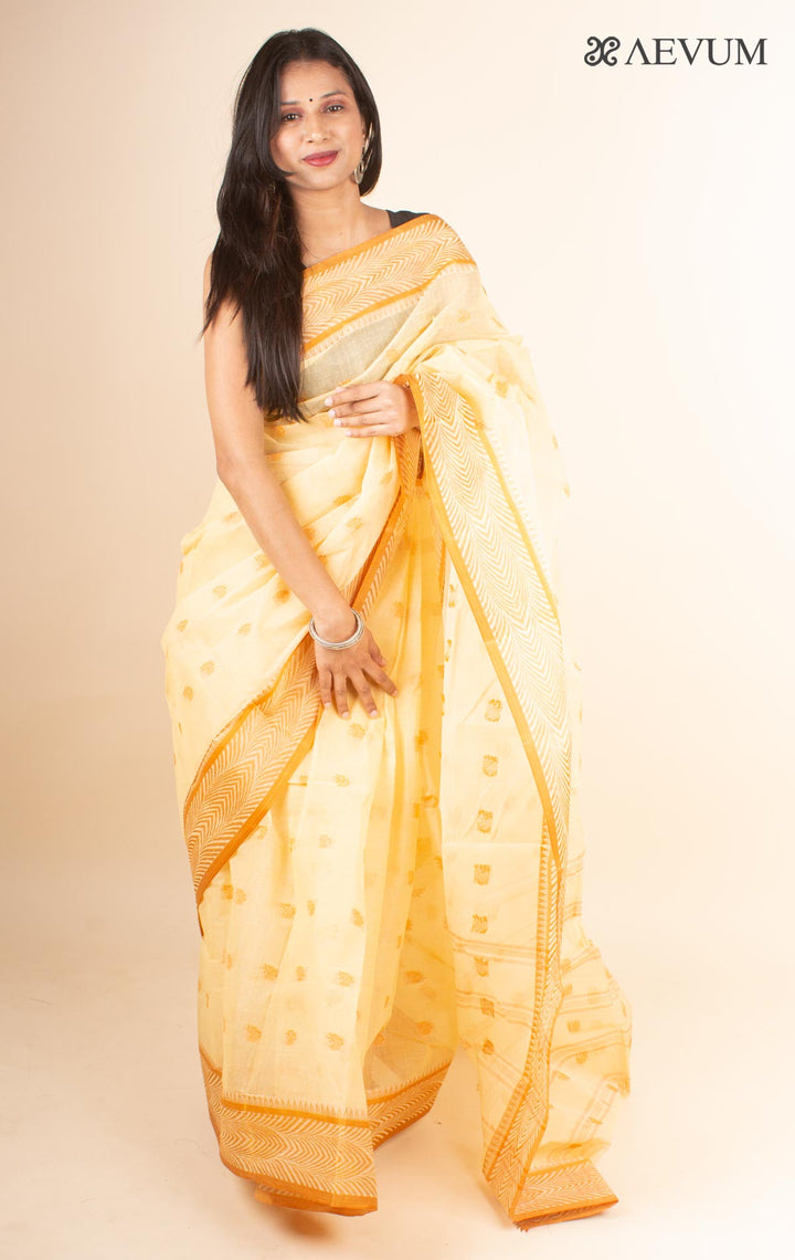 Bengal Cotton Tangail Tant Saree - 4606 - AEVUM