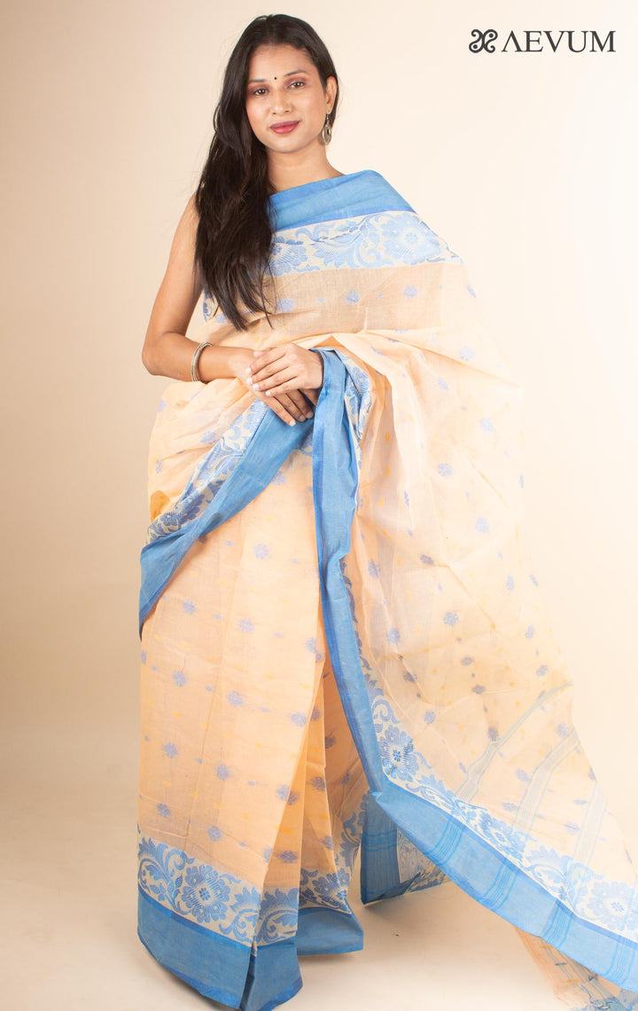 Bengal Cotton Tant Saree Without Blouse Piece - 4610 Saree Anita Kuthir   