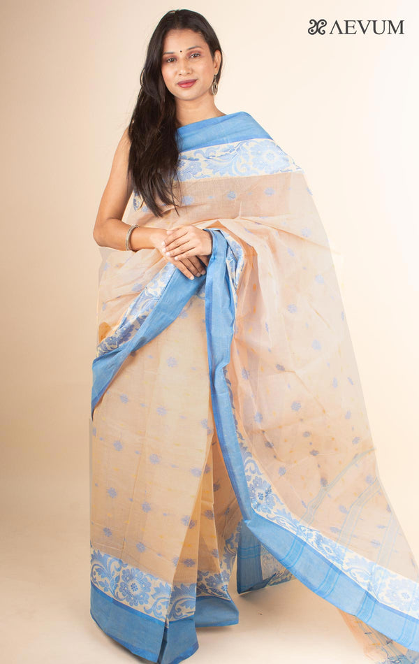 Bengal Cotton Tant Saree Without Blouse Piece - 4610 - AEVUM
