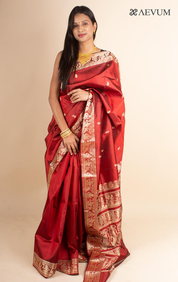 Pure Baluchari Silk with Silk Mark - 4691 - AEVUM