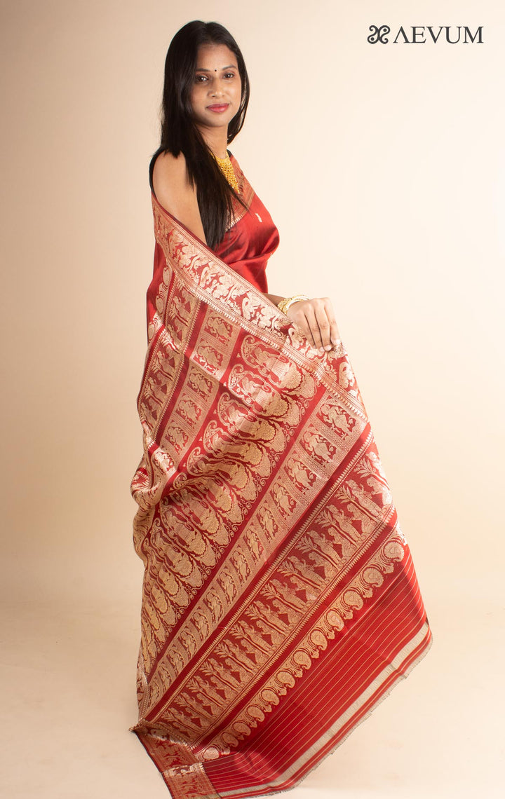 Pure Baluchari Silk with Silk Mark - 4691 - AEVUM