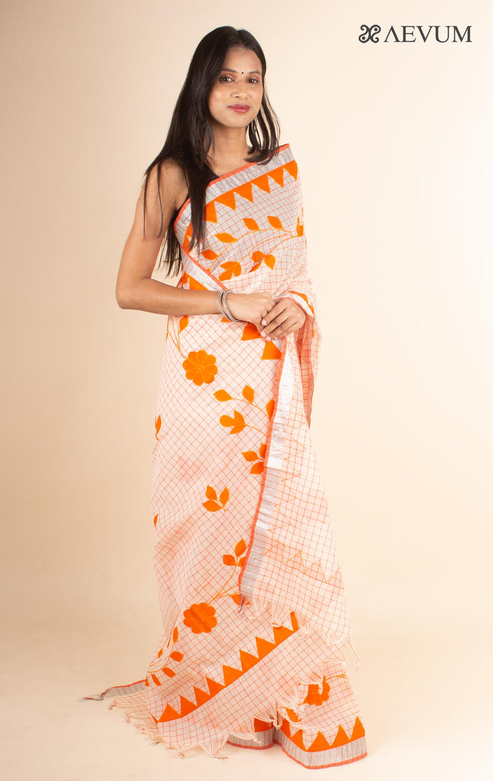 Begampuri Applique Work Saree - 4693 - AEVUM