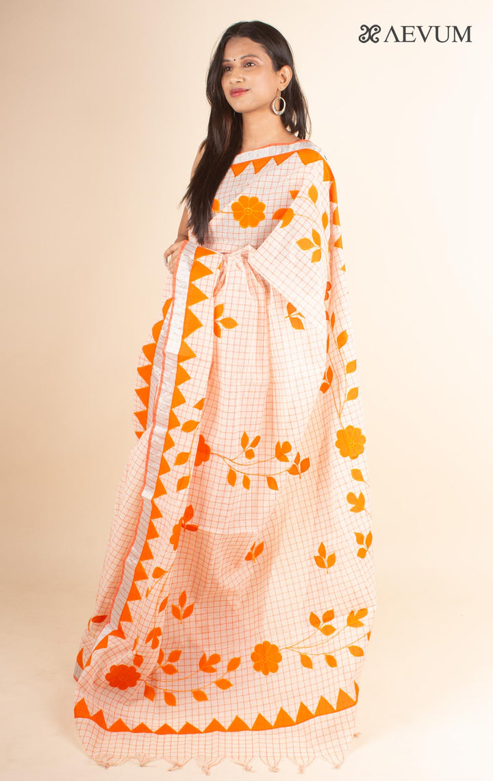 Begampuri Applique Work Saree - 4693 - AEVUM