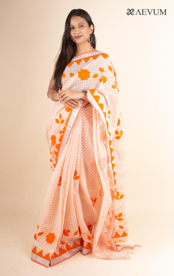 Begampuri Applique Work Saree - 4693 - AEVUM