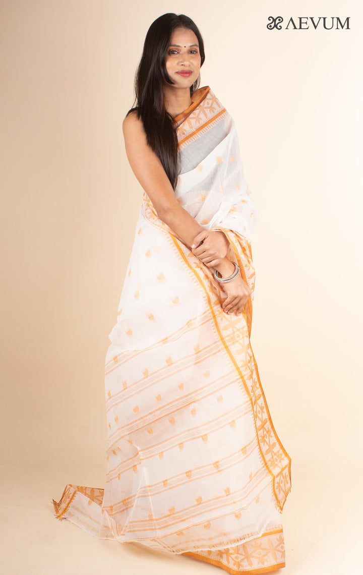 Bengal Cotton Tangail Tant Saree - 4718 - AEVUM