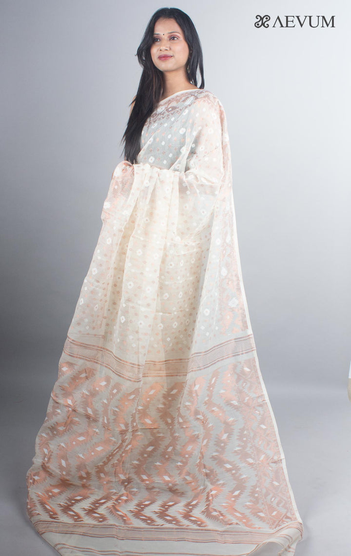 Bangladeshi Style Zari Jamdani Saree - 4746 - AEVUM