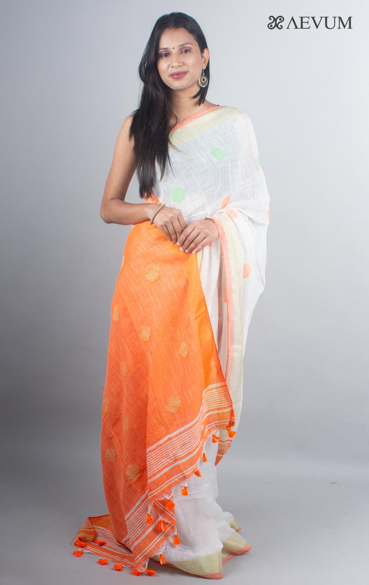 Begampuri Bengal Cotton Handloom Saree with Blouse piece - 4926 - AEVUM