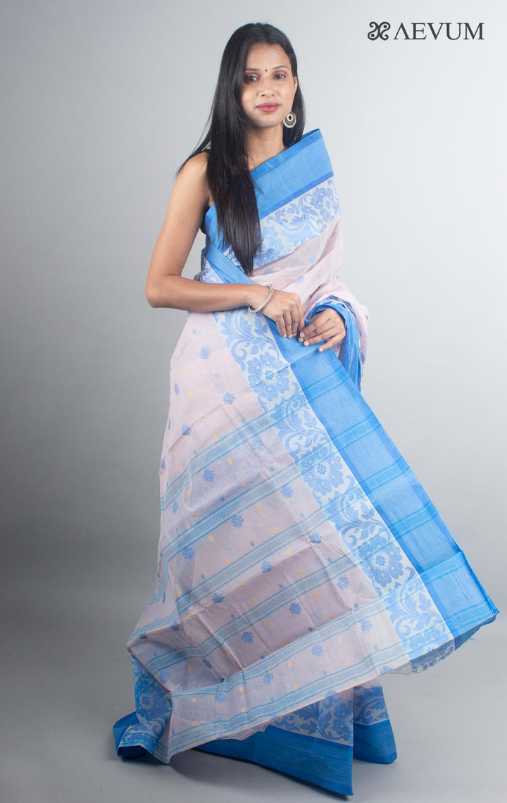 Bengal Cotton Handloom Saree Without Blouse Piece - 4931 - AEVUM