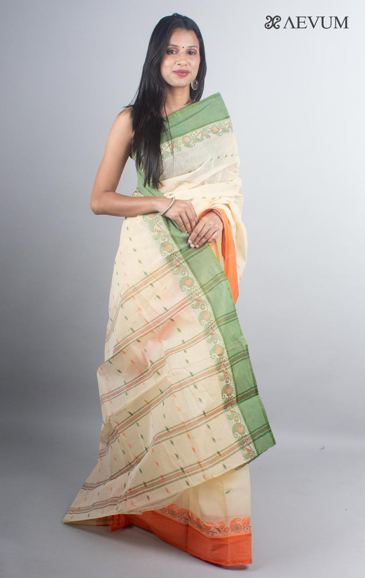 Bengal Cotton Handloom Saree Without Blouse Piece - 4933 - AEVUM