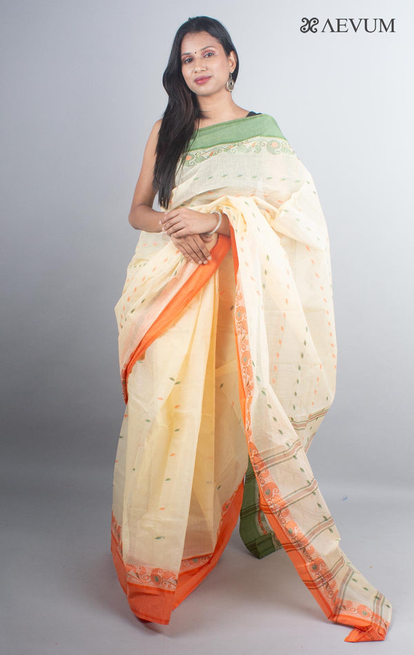 Bengal Cotton Handloom Saree Without Blouse Piece - 4933 - AEVUM