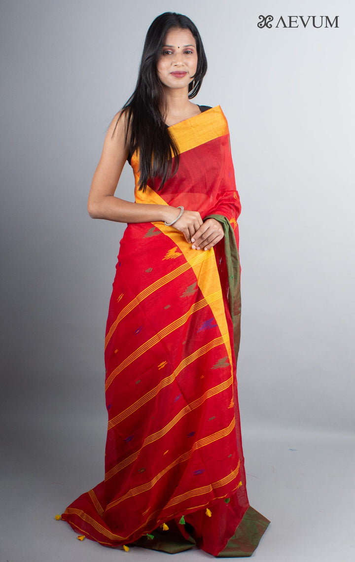 Tant Cotton Silk Bengal Handloom Saree - 4935 - AEVUM