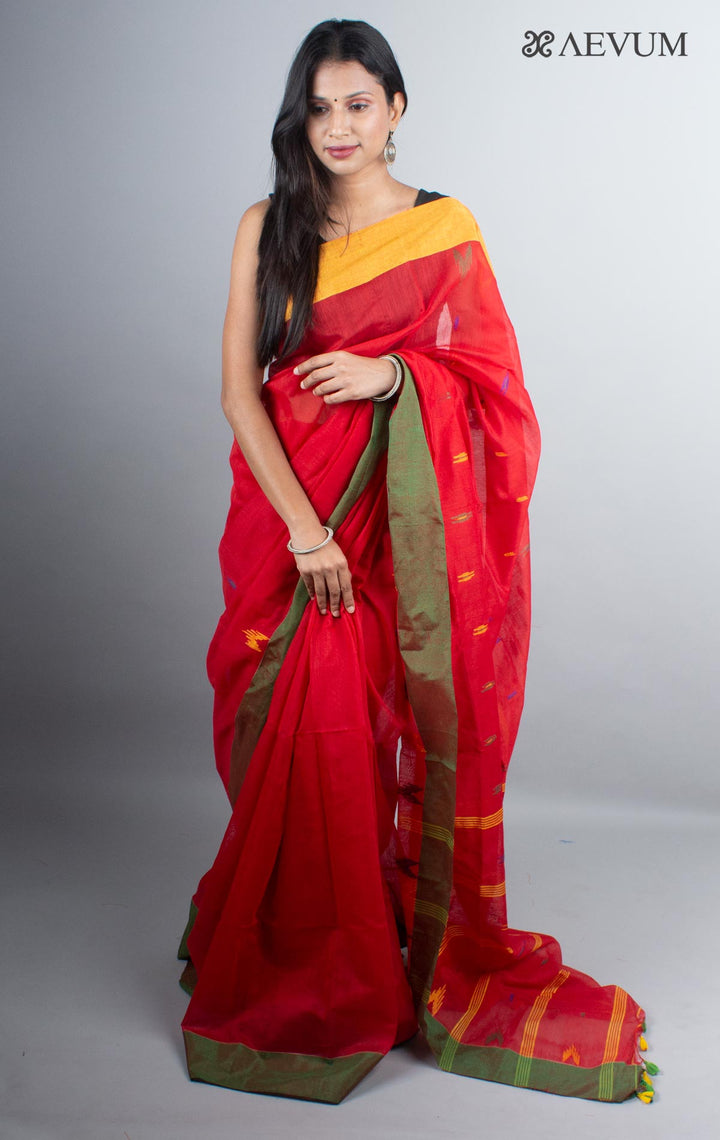 Tant Cotton Silk Bengal Handloom Saree - 4935 - AEVUM