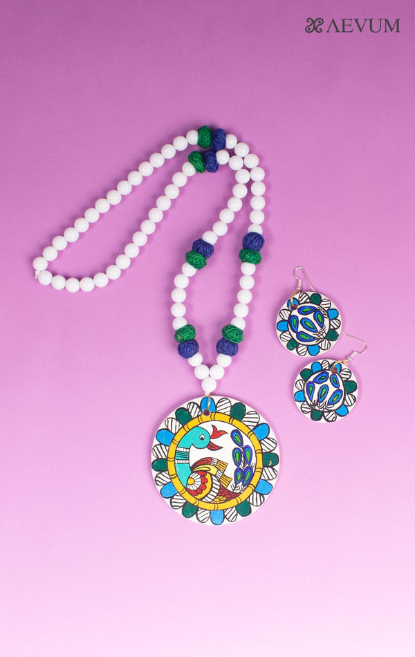 Hand Painted Beaded Necklace Set - 4977 Jewellery Nupur Sanghvi   