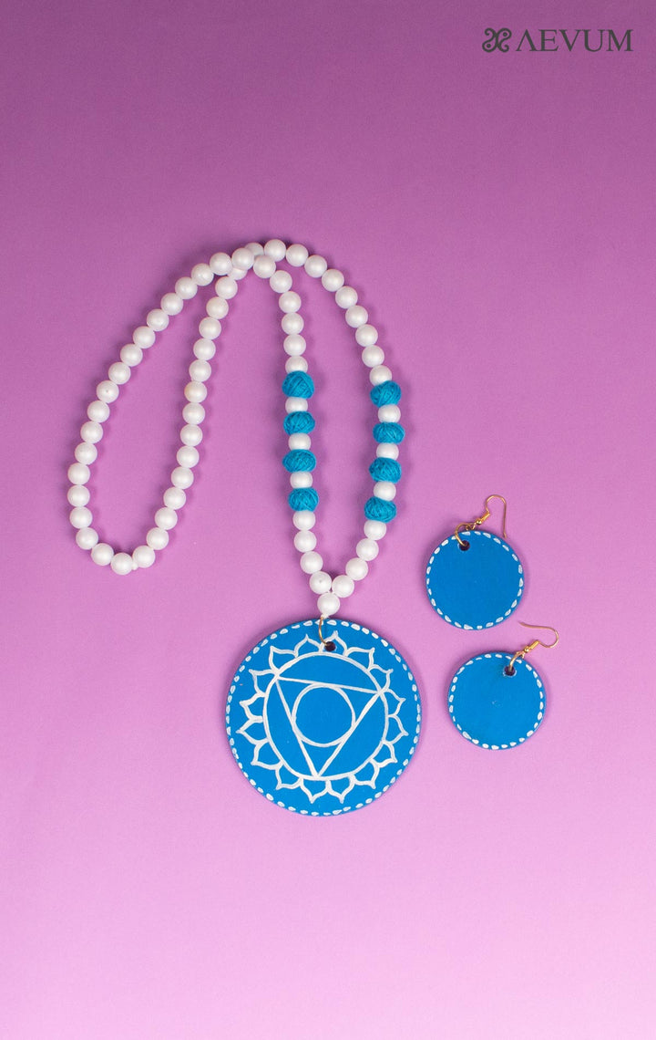 Hand Painted Beaded Necklace Set - 4991 Jewellery AEVUM