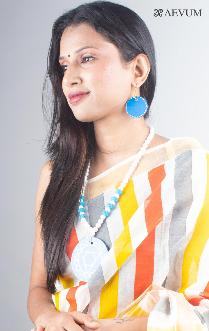 Hand Painted Beaded Necklace Set - 4991 Jewellery AEVUM