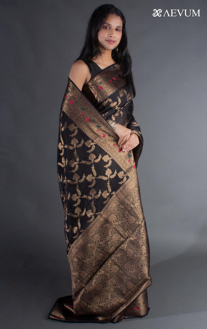 Semi Georgette Soft Silk Banarasi Saree - 8070 - AEVUM