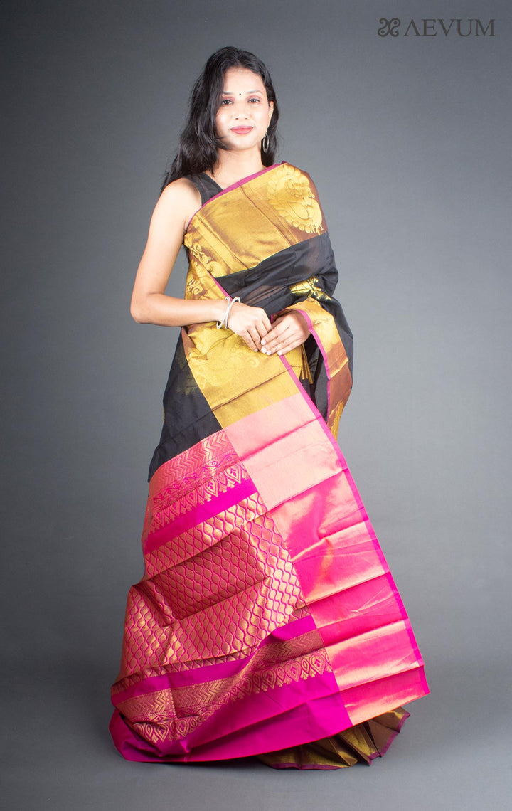 Kuppadam South Cotton Silk Saree with Blouse Piece - 5302 - AEVUM