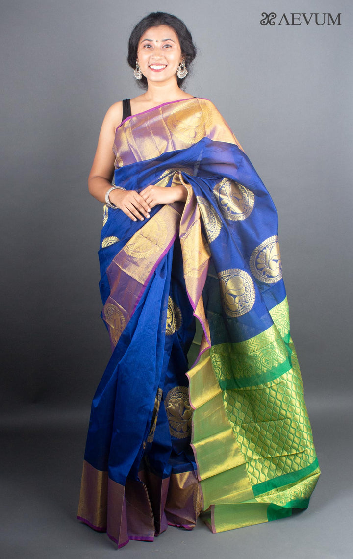 Kuppadam South Cotton Silk Saree with Blouse Piece - 5306 - AEVUM
