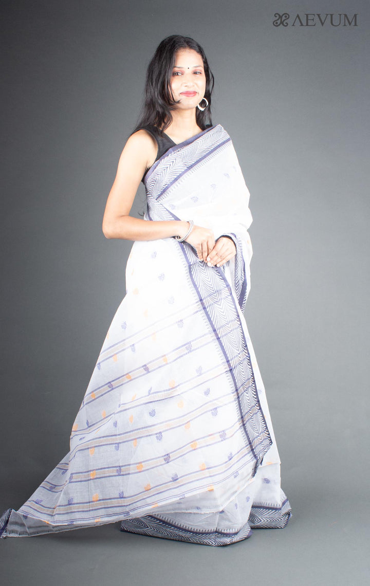 Bengal Cotton Handloom Saree Without Blouse Piece - 5771 - AEVUM