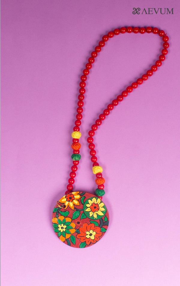 Hand Painted Beaded Necklace Set - 5007 - AEVUM