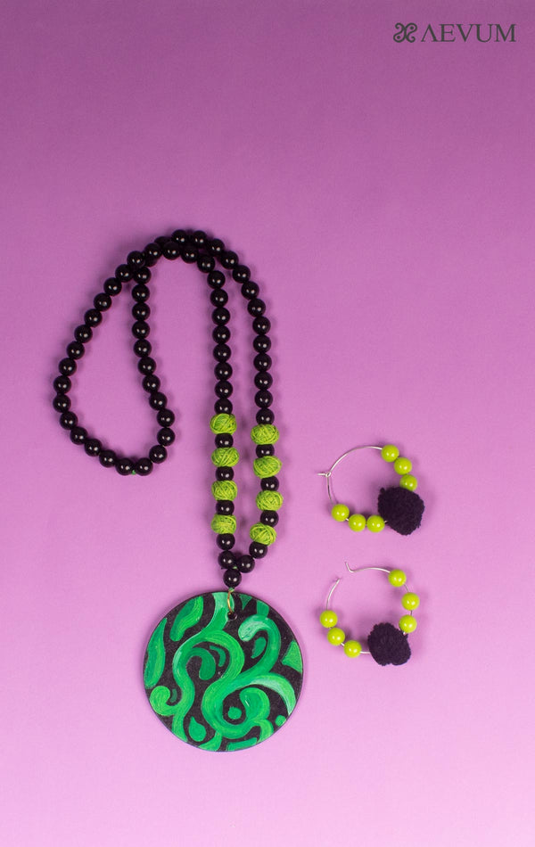 Hand Painted Beaded Necklace Set - 5017 Jewellery Nupur Sanghvi   