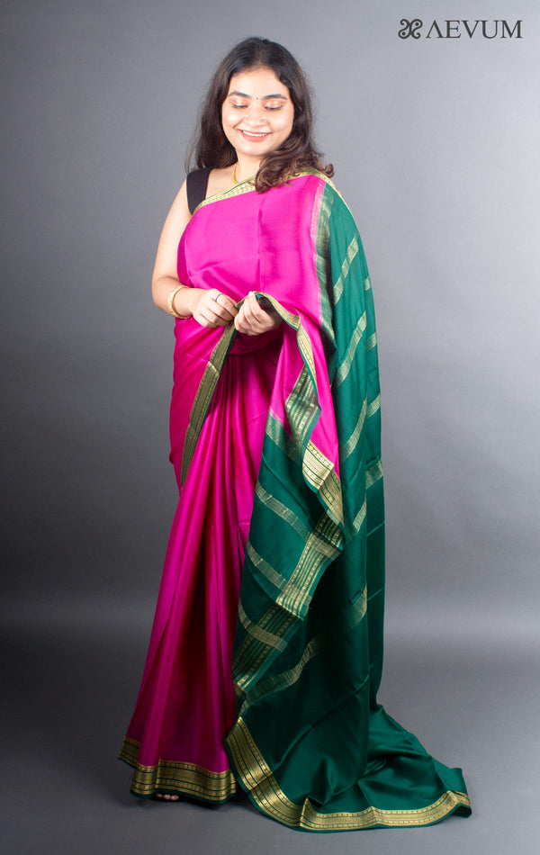 Mysore Silk Saree with Silk Mark - 5537 - AEVUM