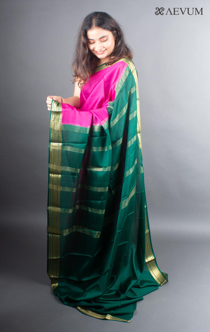 Mysore Silk Saree with Silk Mark - 5537 - AEVUM