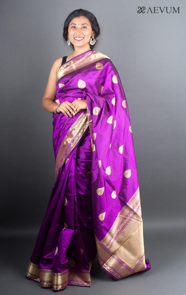 Kanjivaram Banarasi Silk Saree with Silk Mark - 5277 - AEVUM