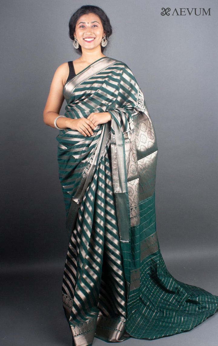 Organza Banarasi Handloom Saree - 5280 - AEVUM
