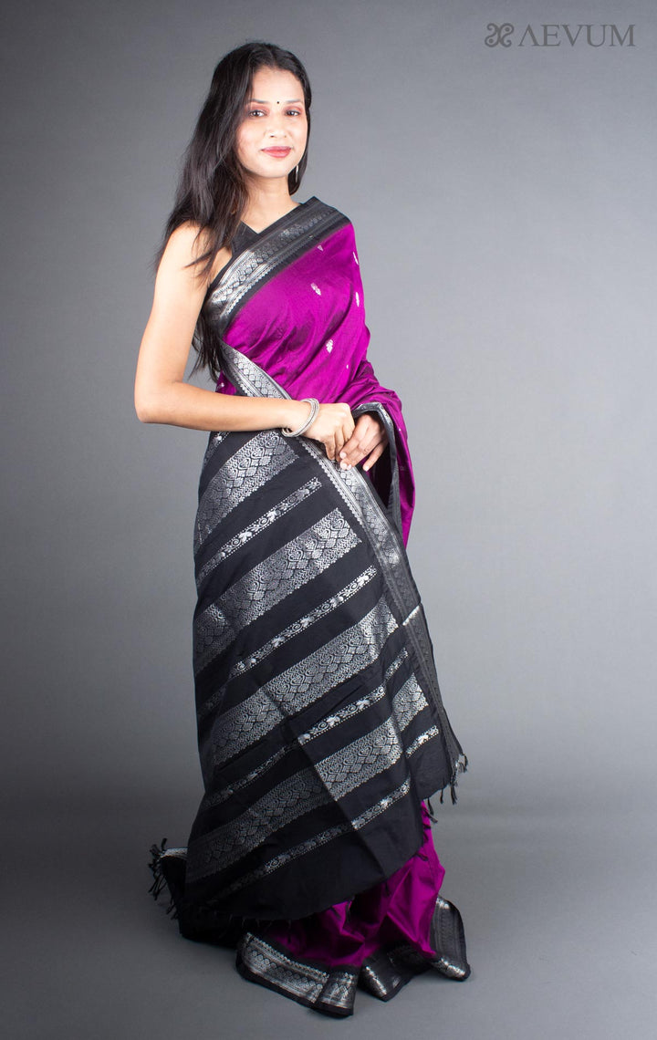 Kalyani South Cotton Silk Handloom Saree with Blouse Piece - 5713 - AEVUM