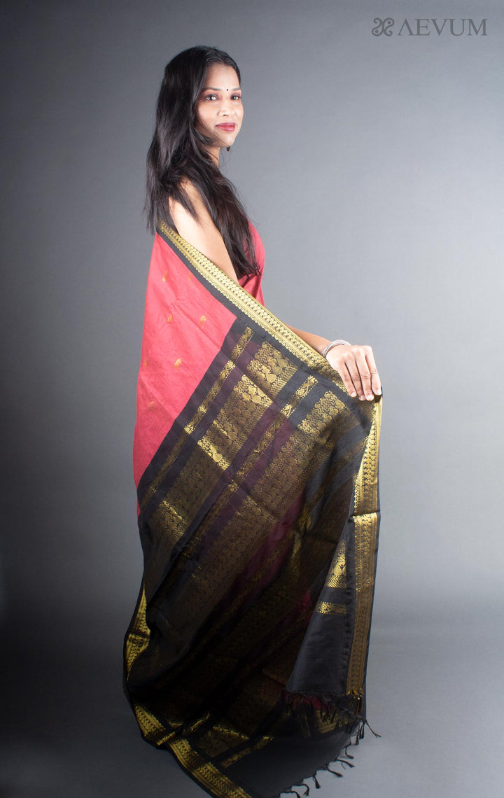Kalyani South Cotton Silk Handloom Saree with Blouse Piece - 5714 - AEVUM