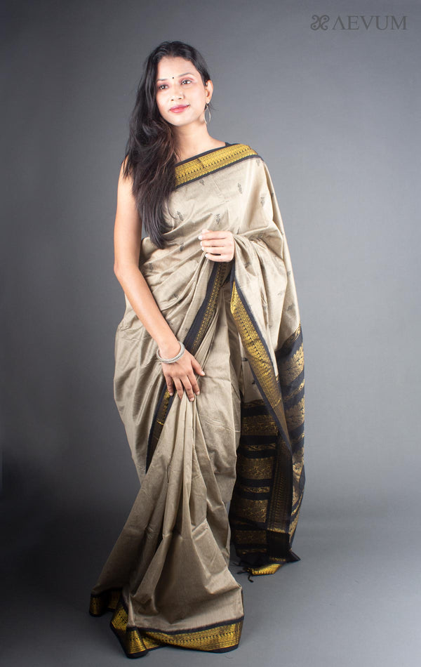 Kalyani South Cotton Silk Handloom Saree with Blouse Piece - 5717 - AEVUM