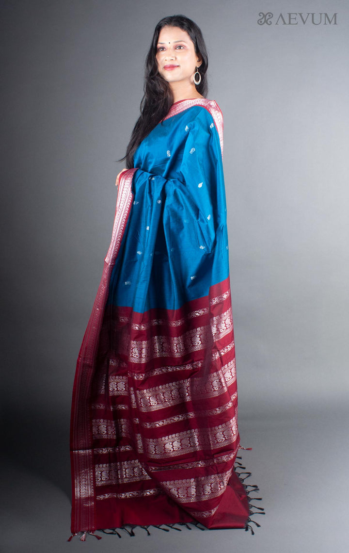 Kalyani South Cotton Silk Handloom Saree with Blouse Piece - 5723 - AEVUM