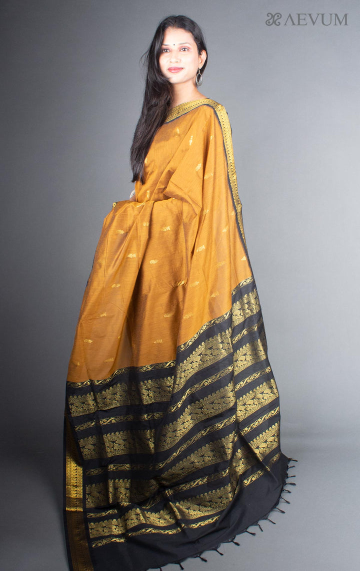 Kalyani South Cotton Silk Handloom Saree with Blouse Piece - 5725 - AEVUM