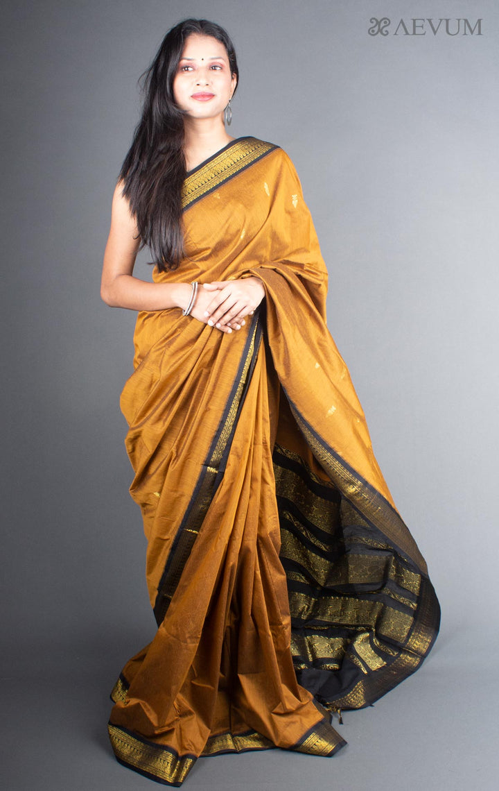 Kalyani South Cotton Silk Handloom Saree with Blouse Piece - 5725 - AEVUM