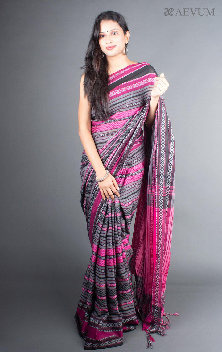 Dhaniyakhali Bengal Cotton Handloom Saree - 5740 - AEVUM