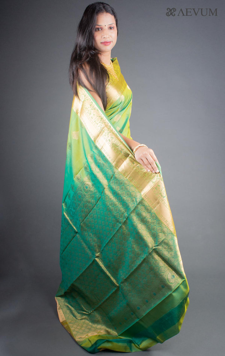 Kanjivaram Banarasi work Pure Silk Saree with Silk Mark - 5765 - AEVUM