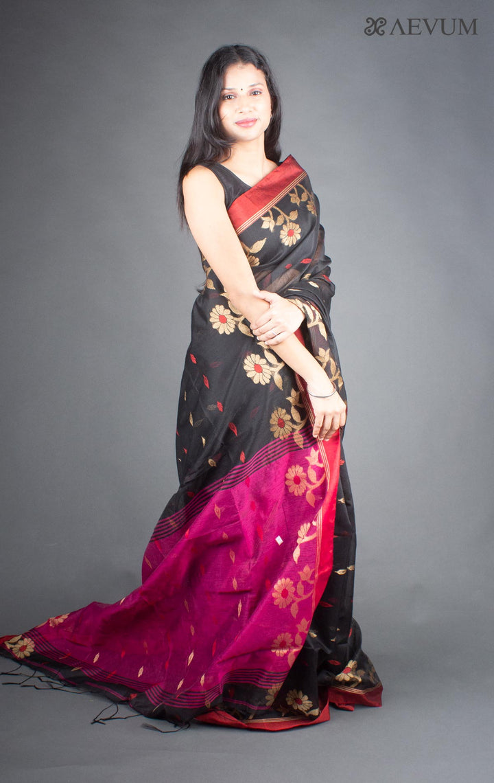 Tant Silk Bengal Handloom Saree - 5935 - AEVUM