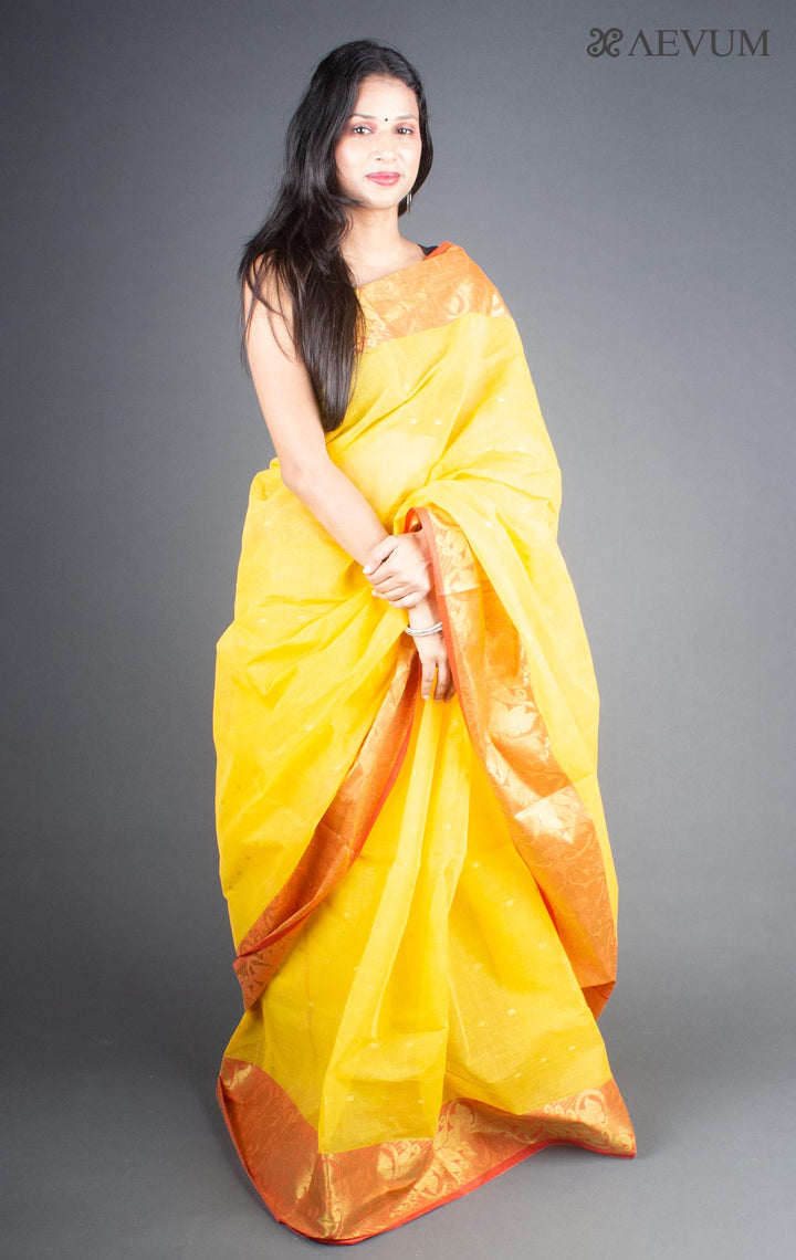 Bengal Cotton Handloom Saree Without Blouse Piece - 5768 - AEVUM