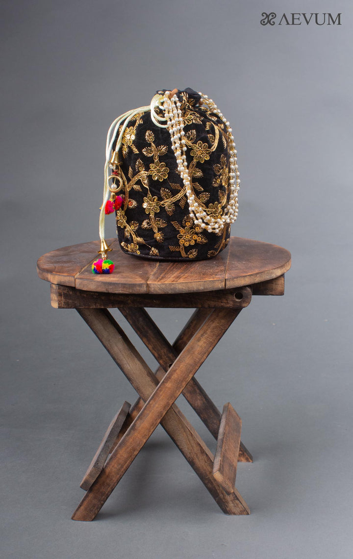 Embroidered Potli Bag - 6270 - AEVUM